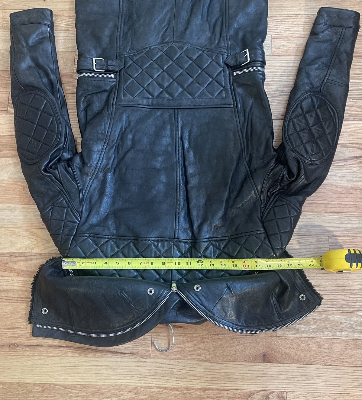 Givenchy NEW Givenchy Long Lambskin Moto Coat: Zip off hood Size US M / EU 48-50 / 2 - 17 Thumbnail