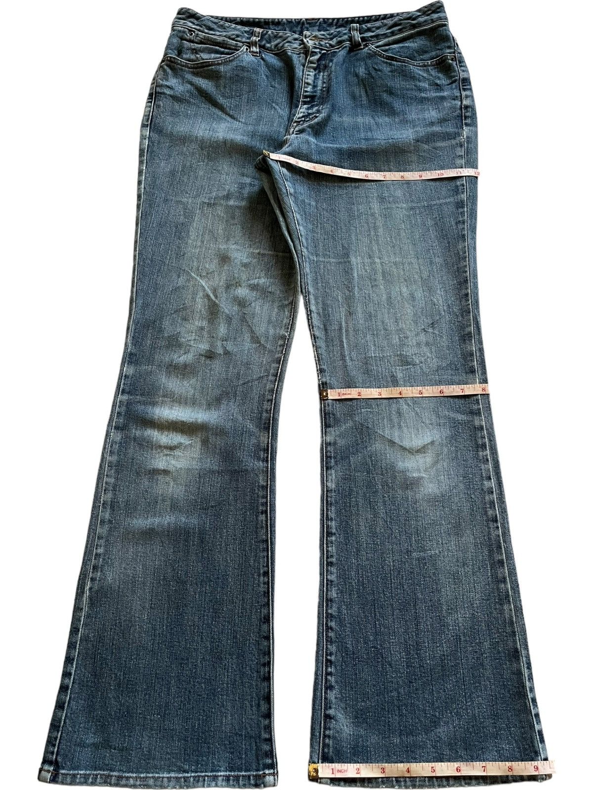 Japanese Brand SALES🔥Vintage Japanese Brand Flare Faded Wash Western Jeans Size 33" - 13 Thumbnail