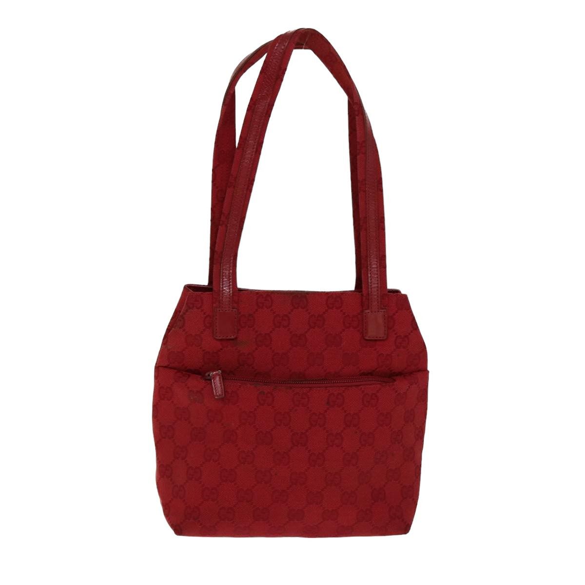 Gucci Red Canvas Shoulder Bag (Pre-Owned) Size ONE SIZE - 1 Thumbnail