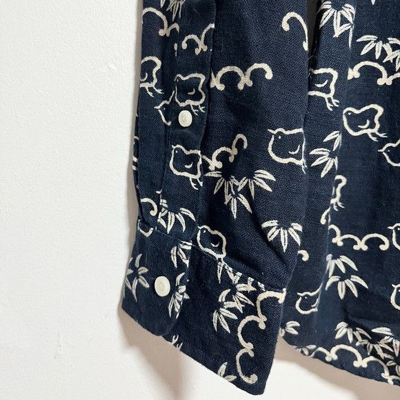 Club Monaco Club Monaco Navy Bird Print Slim Fit Shirt Size S Size US S / EU 44-46 / 1 - 4 Thumbnail