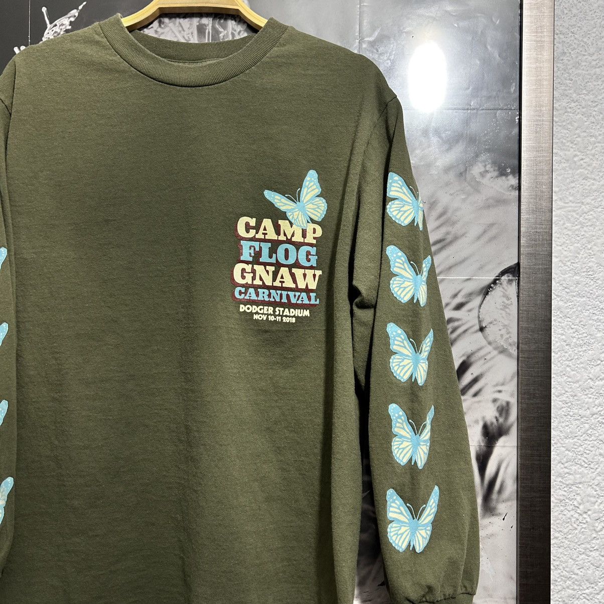 Band Tees × Rap Tees × Tyler The Creator CAMP FLOG GNAW CARNIVAL 2018 LONG SLEEVE SHIRT Size US S / EU 44-46 / 1 - 2 Thumbnail