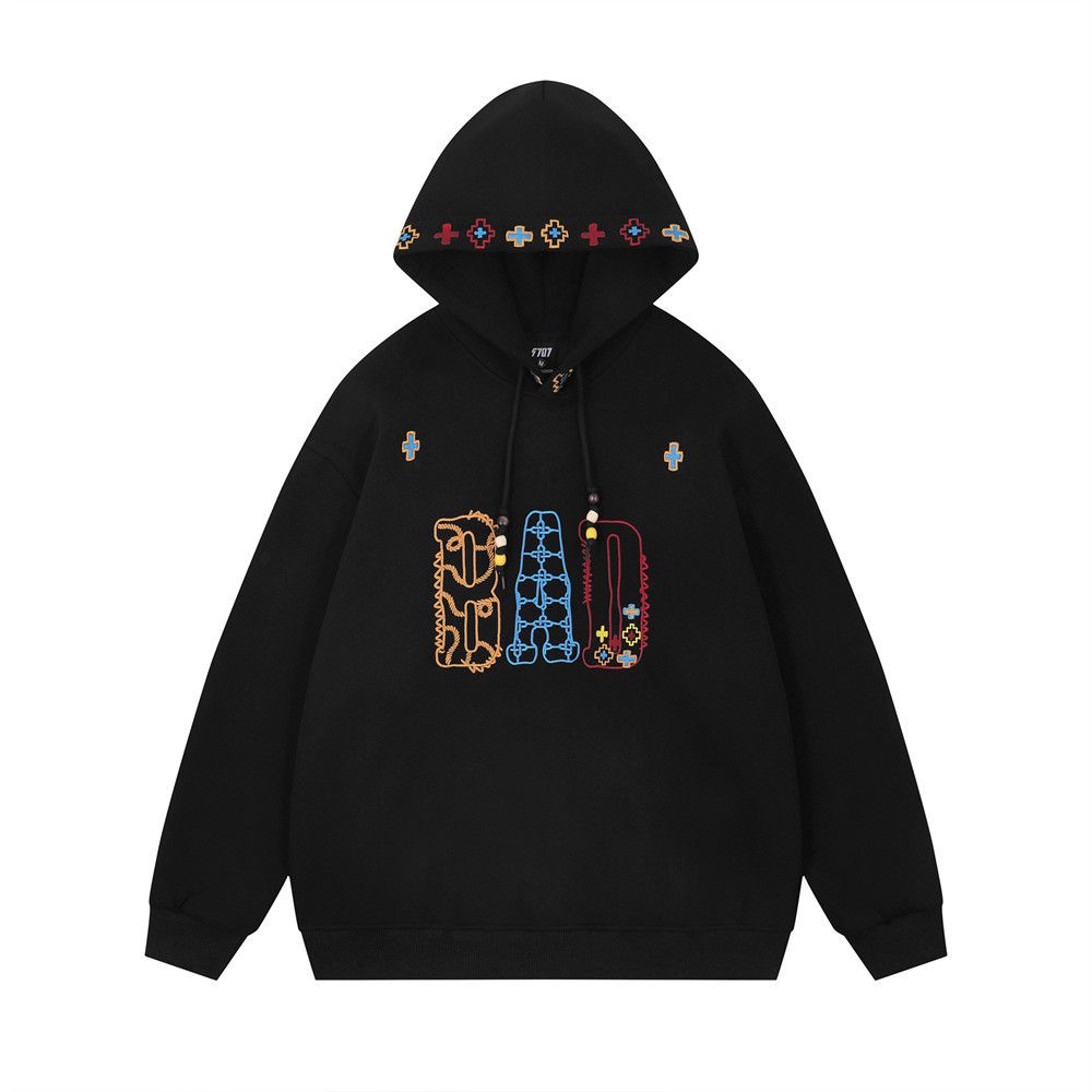 Vintage Men's hip-hop trendy casual loose letter embroidered hoodie Size US M / EU 48-50 / 2 - 1 Thumbnail