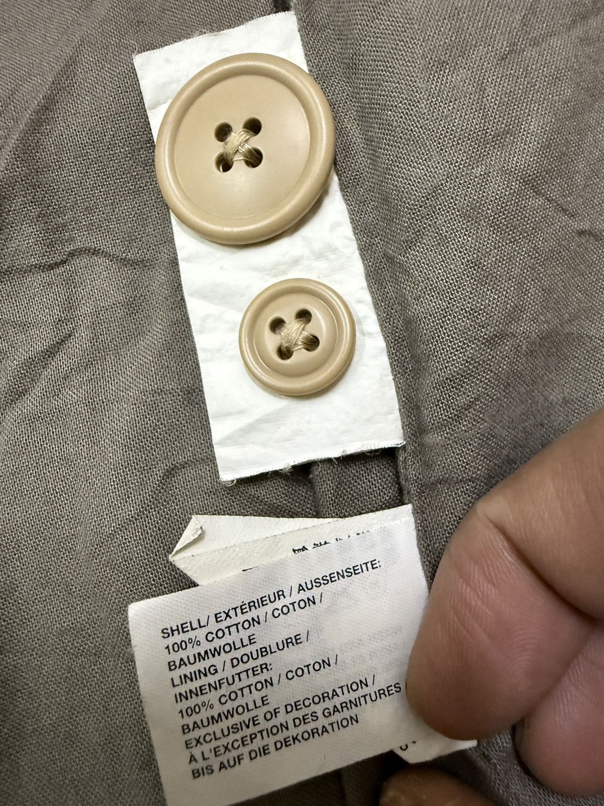 Gap Gap Double Breasted Car Coat Khaki Cotton Blend Jacket Size US L / EU 52-54 / 3 - 9 Thumbnail