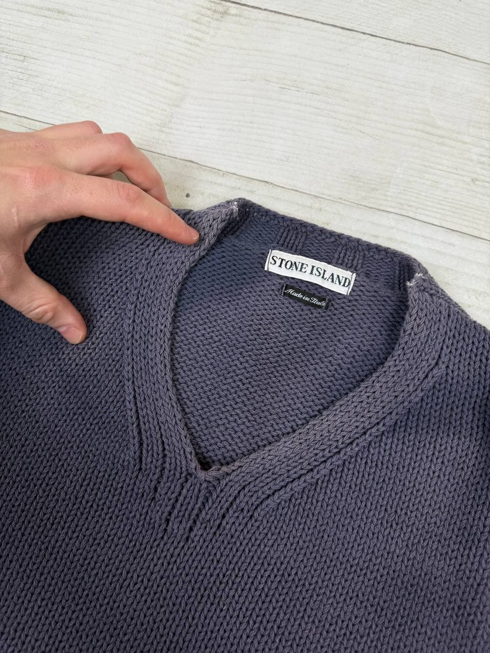 Stone Island Vintage Stone Island 1998 Knit Sweater Pullover Faded Size US L / EU 52-54 / 3 - 15 Thumbnail