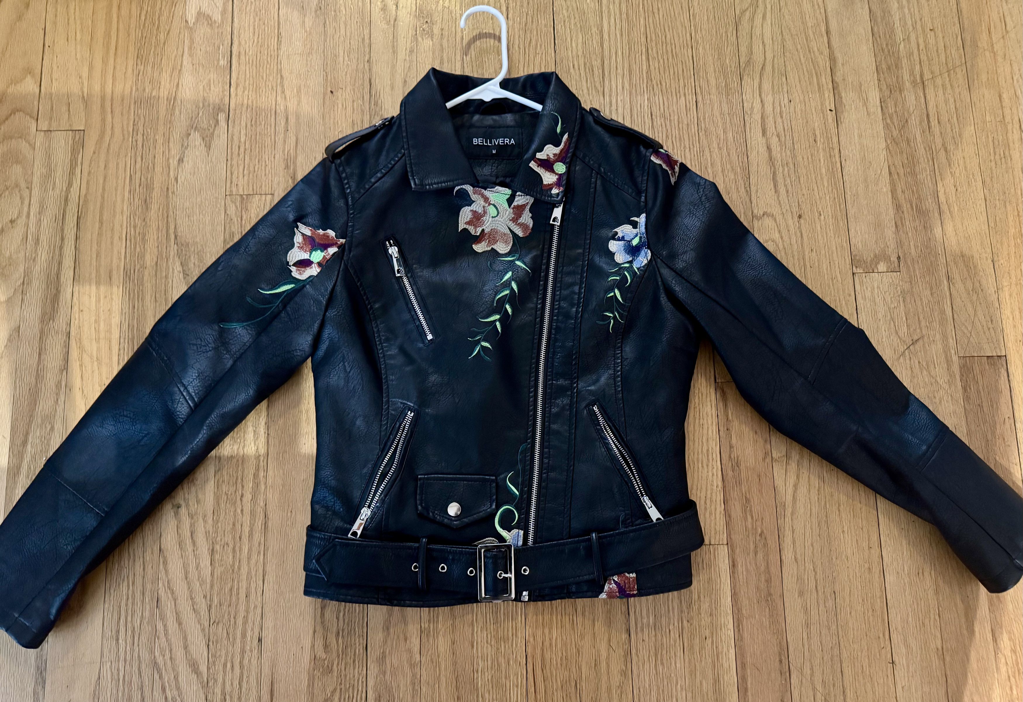 Other Bellivera Moto Jacket w/ Faux Fur Lining – Size M Size M / US 6-8 / IT 42-44 - 1 Thumbnail