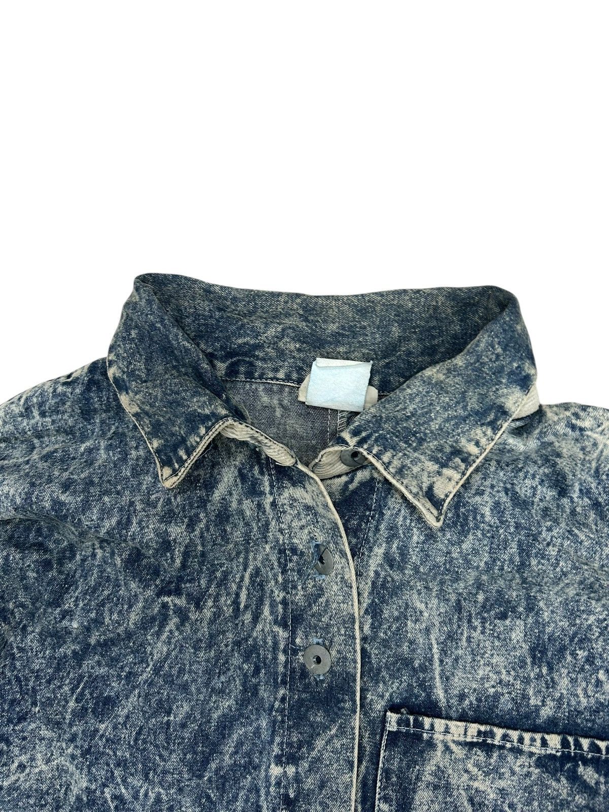 Le Grande Bleu (L.G.B.) Vintage Hot Things 90s Acid Wash Clawn Marks Corduroy Collar Size US L / EU 52-54 / 3 - 8 Thumbnail