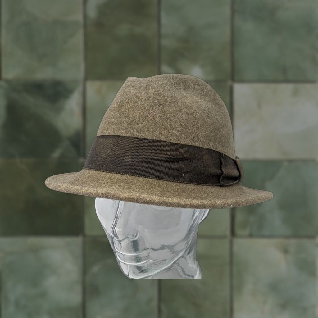 VINTAGE Bailey of Hollywood Fedora Hat Mens XL Brown Wool Packable