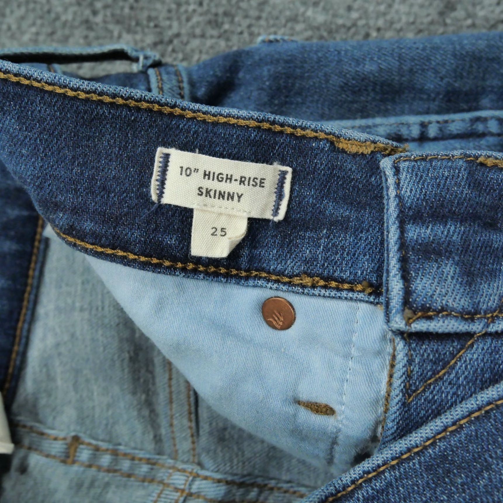 Madewell Madewell Jeans Womens Blue 25 High Rise Skinny Stretch Denim Pants 26x28 Jeans Size 42" / US 20 - 5 Thumbnail