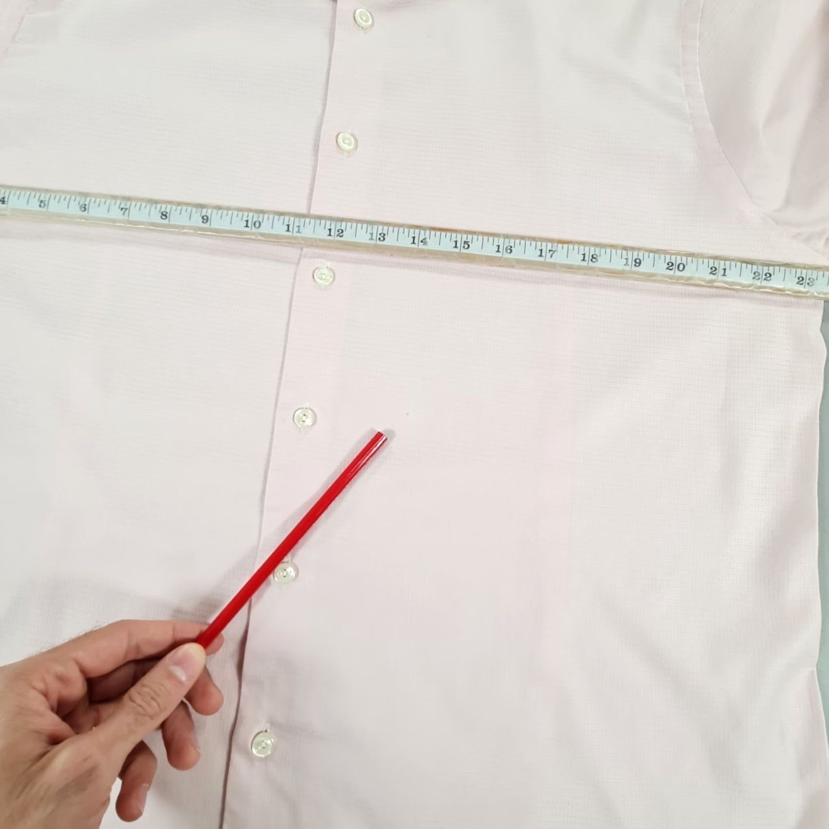 Eton ETON Mens Shirt Pink 17.5 Cotton Button Up Double Cuffs Mens Size US XXL / EU 58 / 5 - 6 Thumbnail