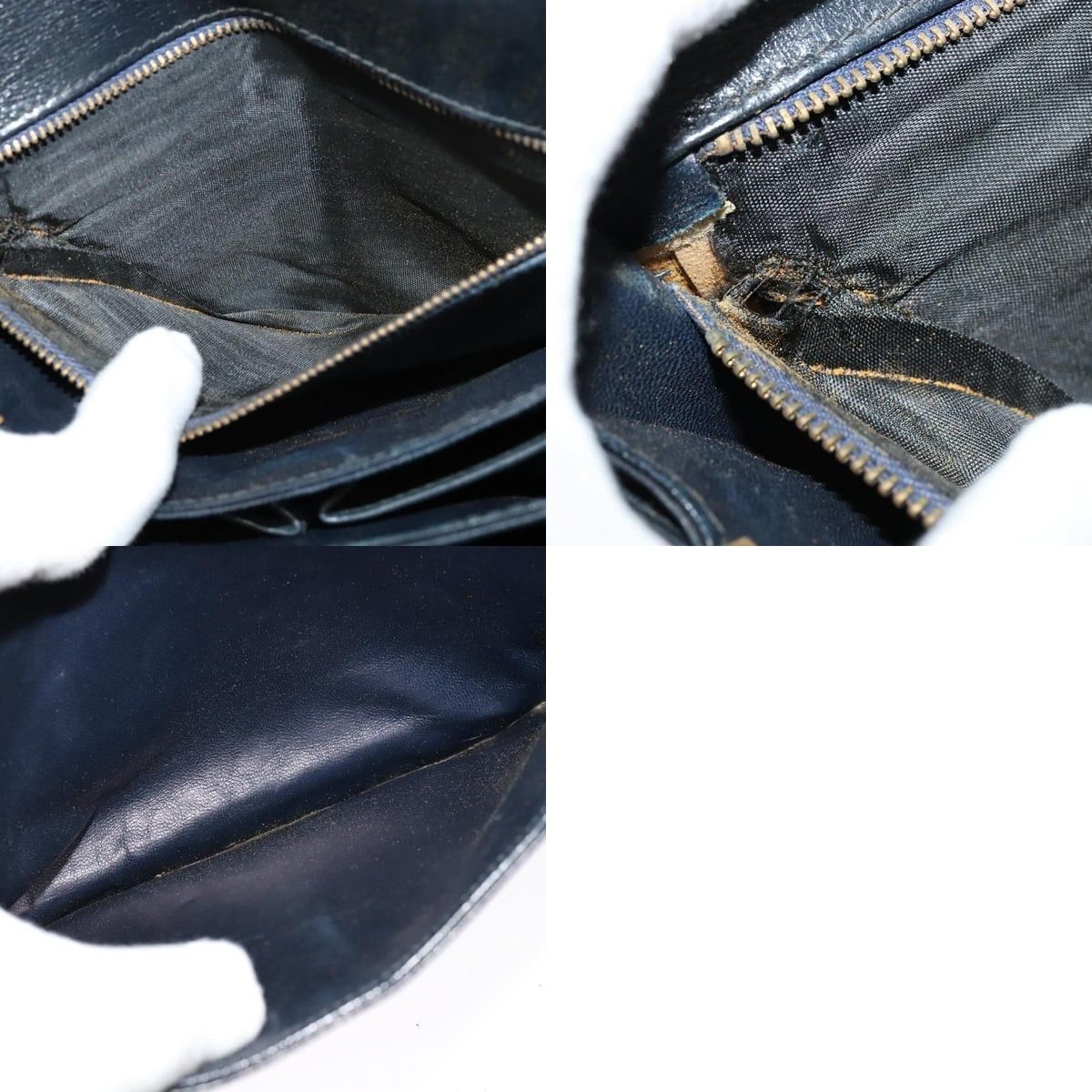 Celine CELINE C Sulky Shoulder Bag Canvas Navy Gold Size ONE SIZE - 13 Thumbnail