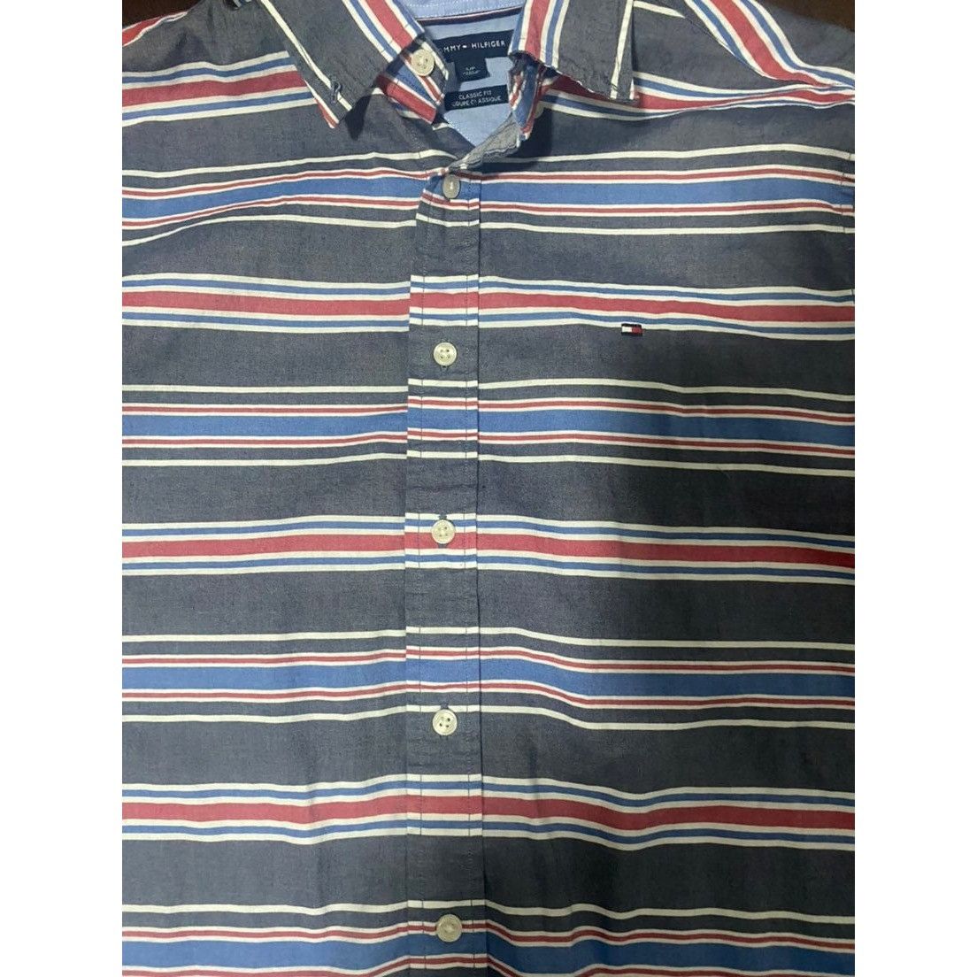 Tommy Hilfiger Tommy Hilfiger Classic Fit Mens Size Small Blue Striped Long Size US S / EU 44-46 / 1 - 3 Thumbnail
