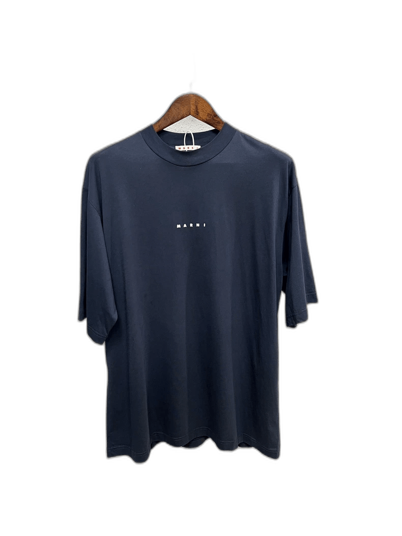 Marni Marni Navy Blue Short Sleeve T-Shirt Size US L / EU 52-54 / 3 - 1 Thumbnail