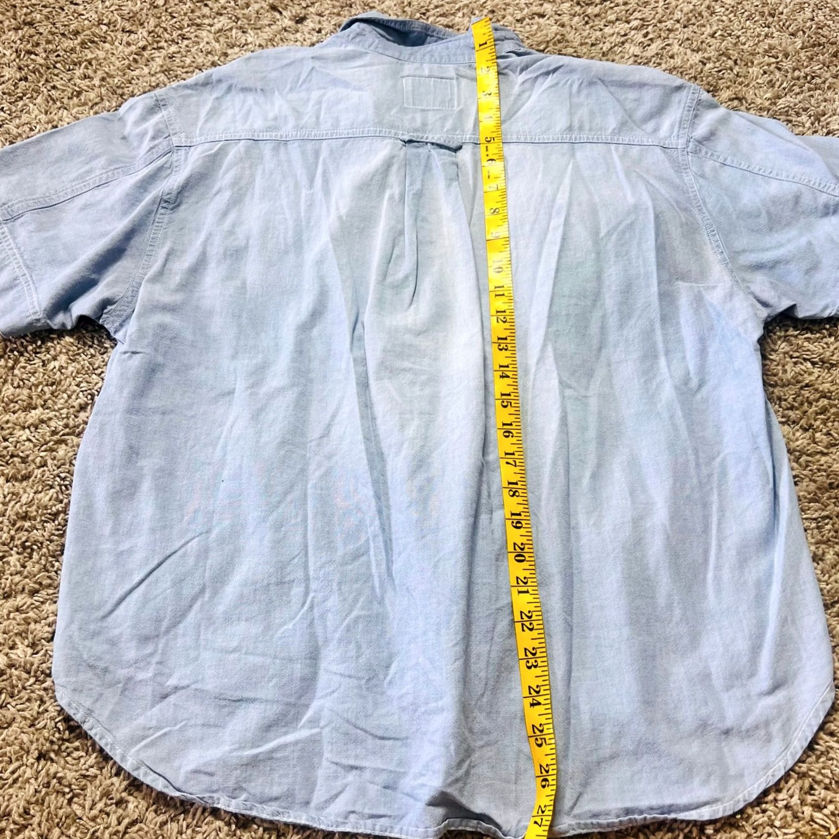 Vintage VINTAGE Light Blue Cotton Captains Button Down Denim Beach Shirt Anchor Women's L Shirt Size M / US 6-8 / IT 42-44 - 3 Thumbnail