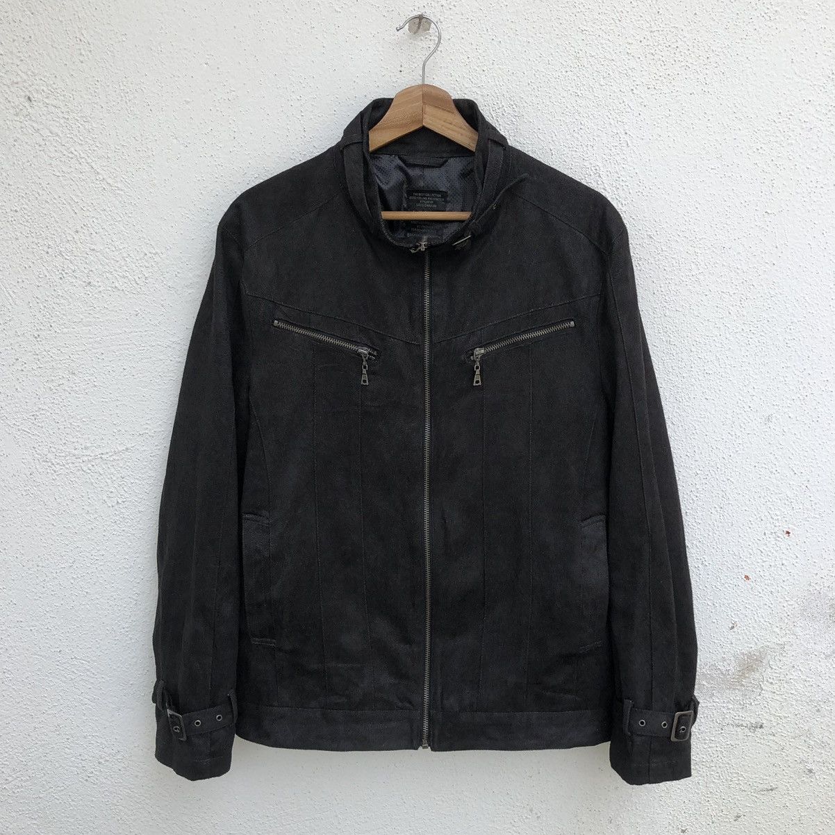 Japanese Brand Louis Chavlon Black Faux Suede Jacket Size US M / EU 48-50 / 2 - 6 Thumbnail