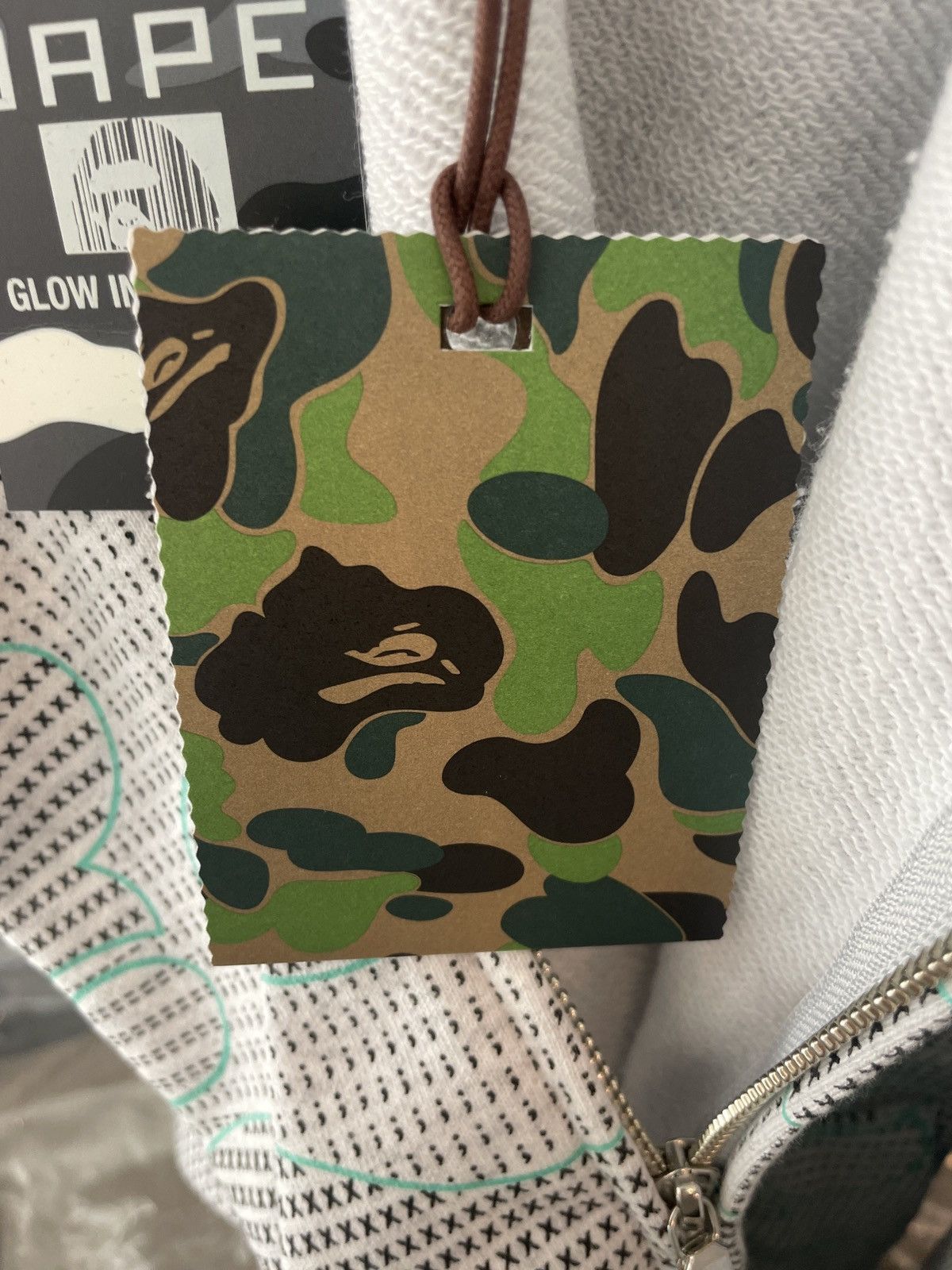 Bape Bape Text Code Camo Shark Full Zip Hoodie Grey M Size US M / EU 48-50 / 2 - 8 Thumbnail