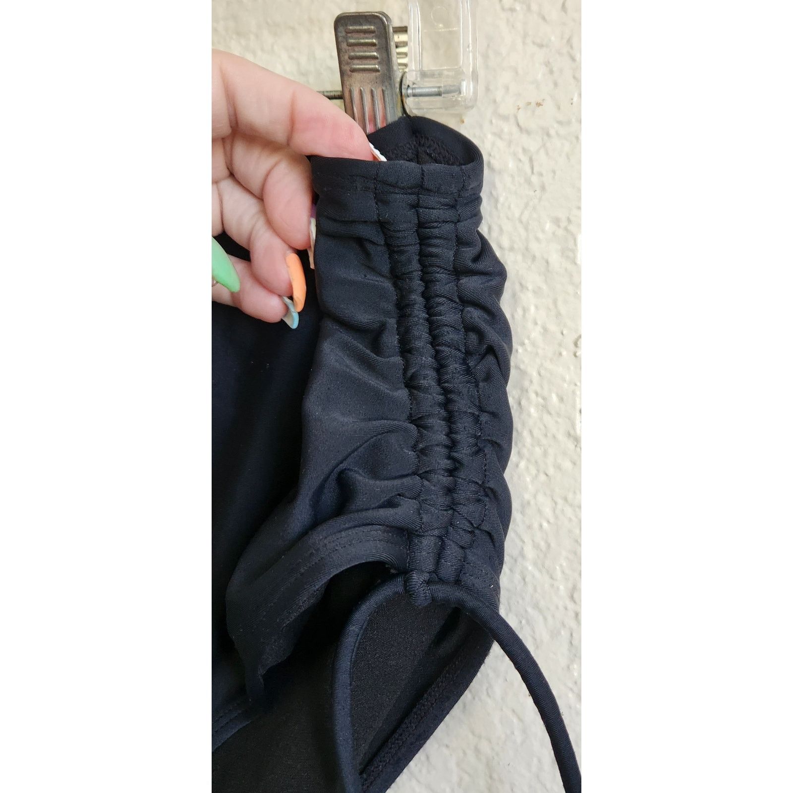 Other SO Black Ruched Sides Highwaisted Bikini Bottoms XXL Lined Size 40" / US 18 - 2 Thumbnail