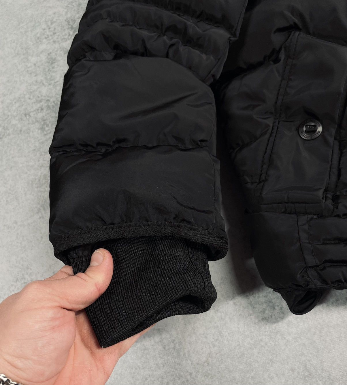 Wellensteyn Wellensteyn Men’s Black Down Bomber Jacket Size XL Hooded Size US XL / EU 56 / 4 - 4 Thumbnail