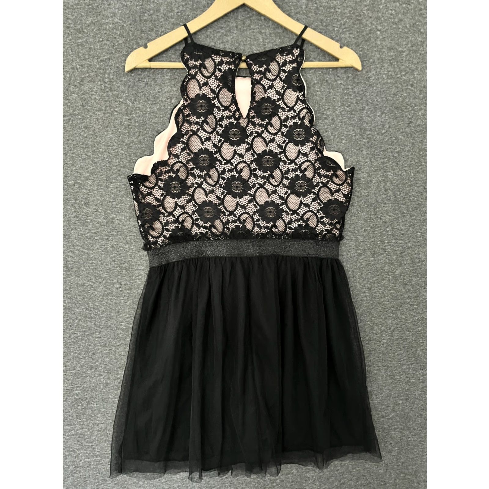 Vintage Speechless Black Lace Dress Mini XL Sleeveless Formal Party Cocktail Floral Square Neck Women's XL Black Size XL / US 12-14 / IT 48-50 - 2 Thumbnail