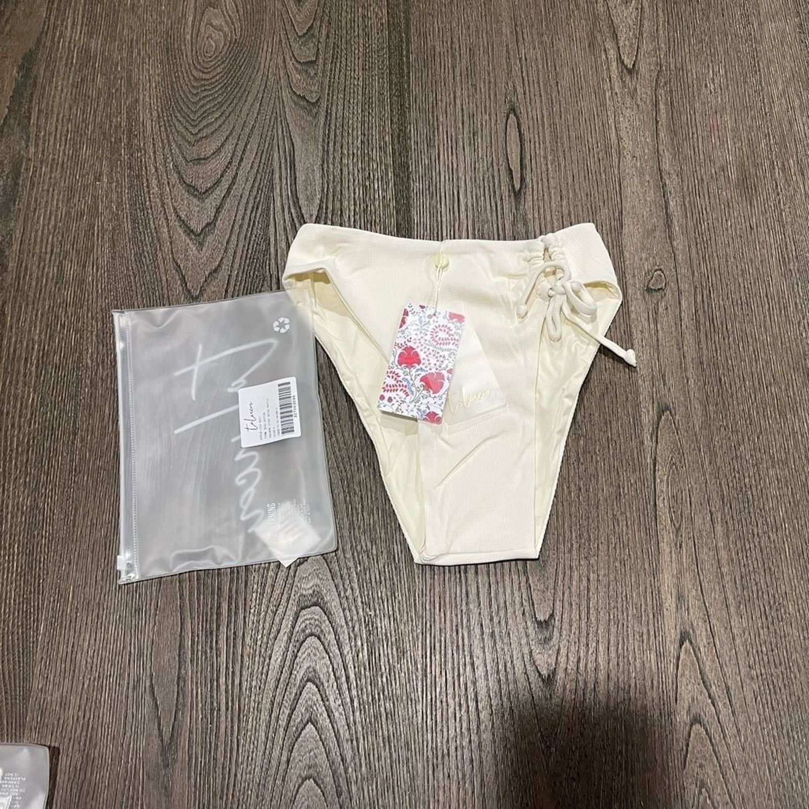 Vintage NWT Toluca Luna Midi Bikini Bottom Ivory Micro Waffle Size S Size ONE SIZE - 1 Thumbnail