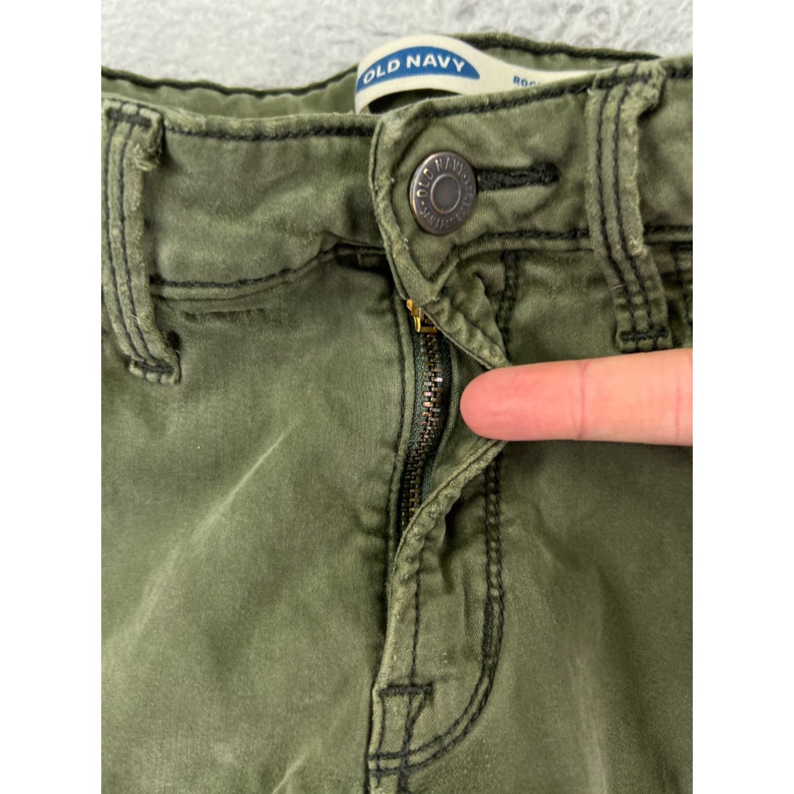 Old Navy Old Navy Rockstar High Rise Super Skinny Jeans Women 0 Green Denim Distressed 90s Size 25" / US 0 / IT 36 - 5 Thumbnail