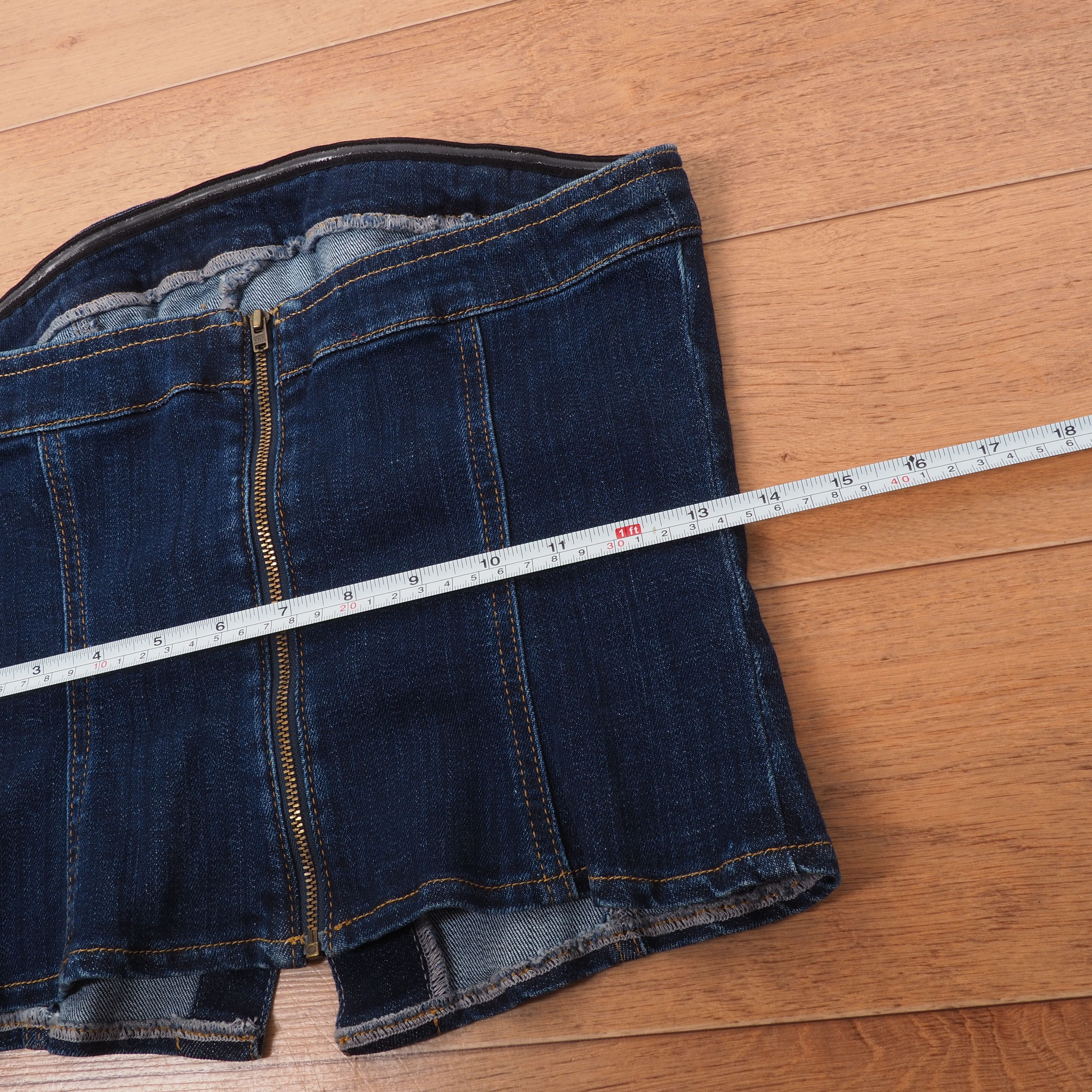 Miss Sixty Miss Sixty Vintage Women's Blue Denim Corset Top Size S / US 4 / IT 40 - 6 Thumbnail