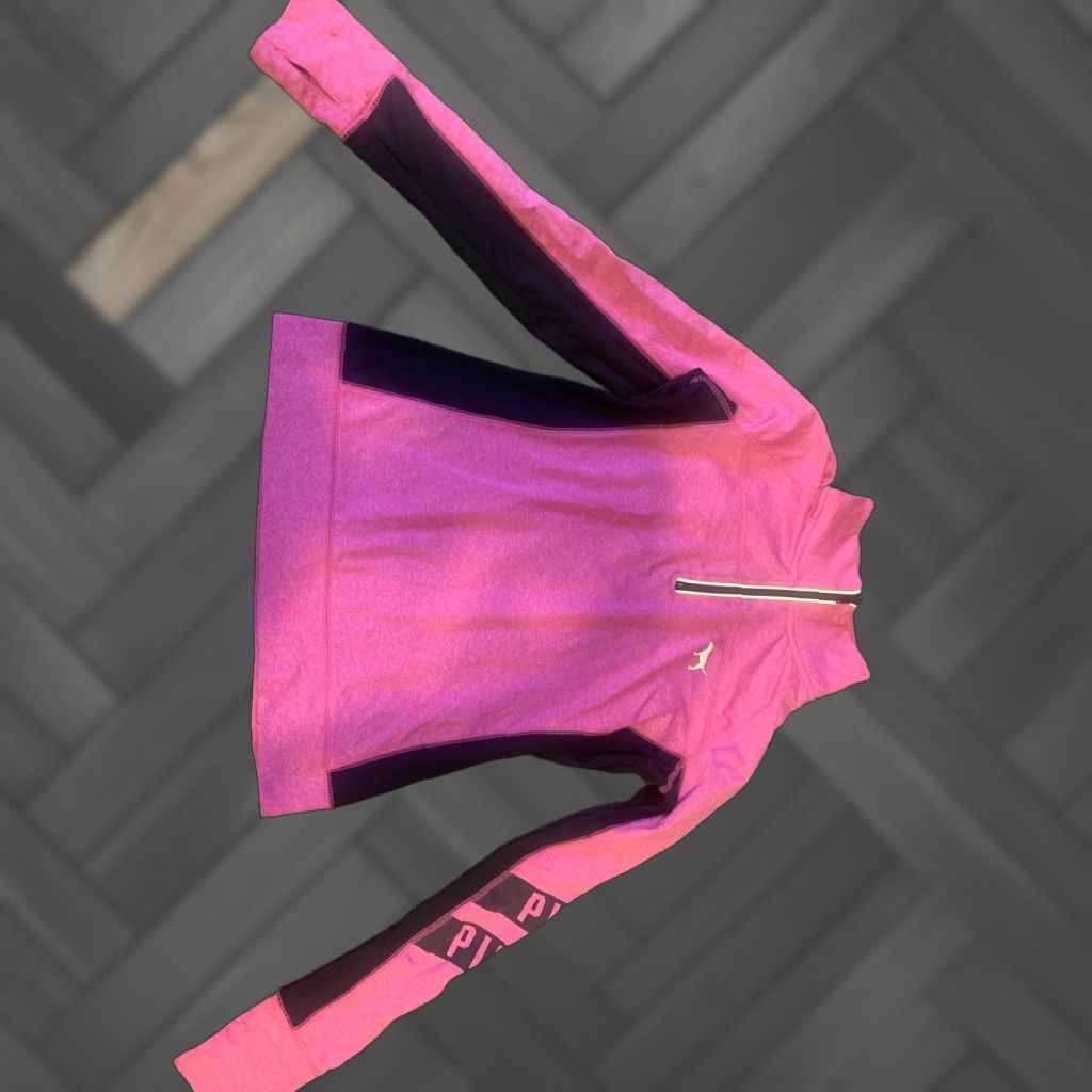 Victoria's Secret Victoria's Secret PINK 1/4 Zip Long Sleeve Pullover Athletic Top Pink XS? Size S / US 4 / IT 40 - 1 Thumbnail