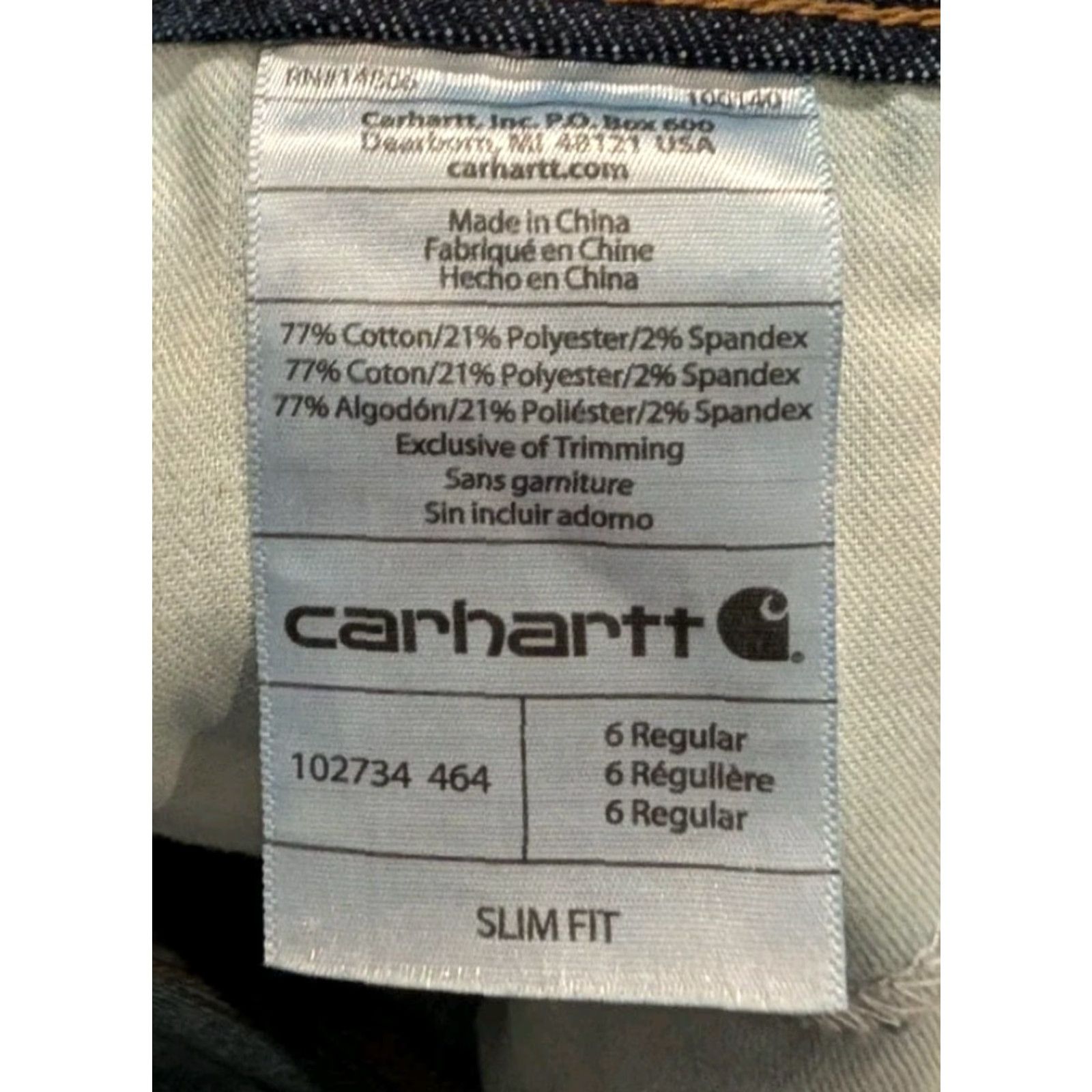 Carhartt Carhartt Jeans Women 6 31x29 Layton Slim Fit Skinny Leg Mid Rise Dark Wash Size 28" / US 6 / IT 42 - 7 Thumbnail