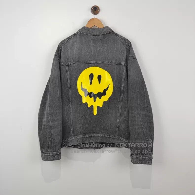Balenciaga Balenciaga Smiley Print Denim Jacket Size US L / EU 52-54 / 3 - 2 Thumbnail