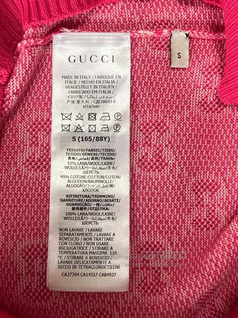 Gucci Gucci Pink knitted short sleeves Size S / US 4 / IT 40 - 6 Thumbnail