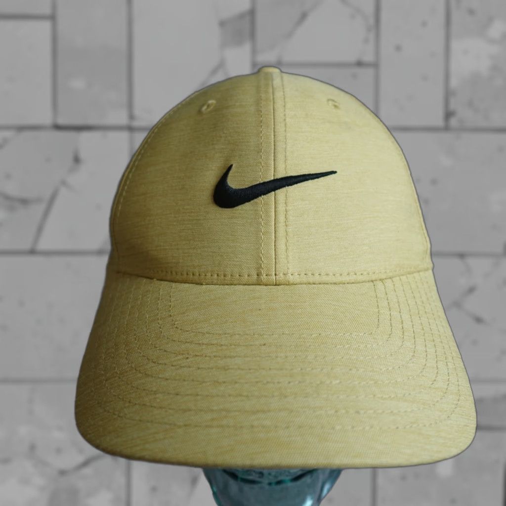 Nike VINTAGE Nike Hat Yellow Strapback Legacy 91 CU9892 Baseball Cap One Size Men Adjustable Sun Casual Summer Spring Fall Womens Men Girls Boys Size ONE SIZE - 1 Thumbnail