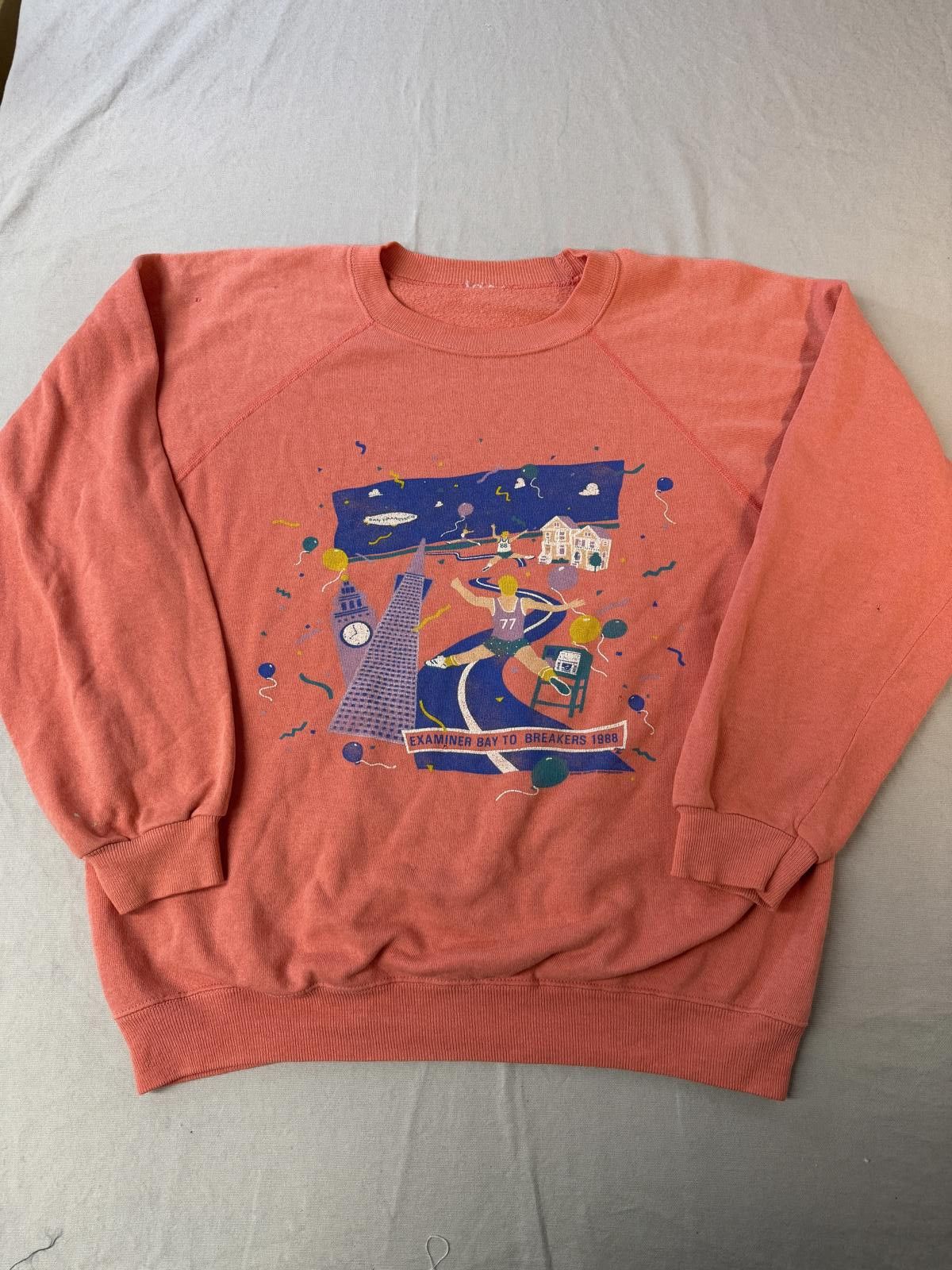 Designer VTG Sweatshirt Bay to Breakers 1988 San Francisco Crew Neck Size US L / EU 52-54 / 3 - 1 Thumbnail