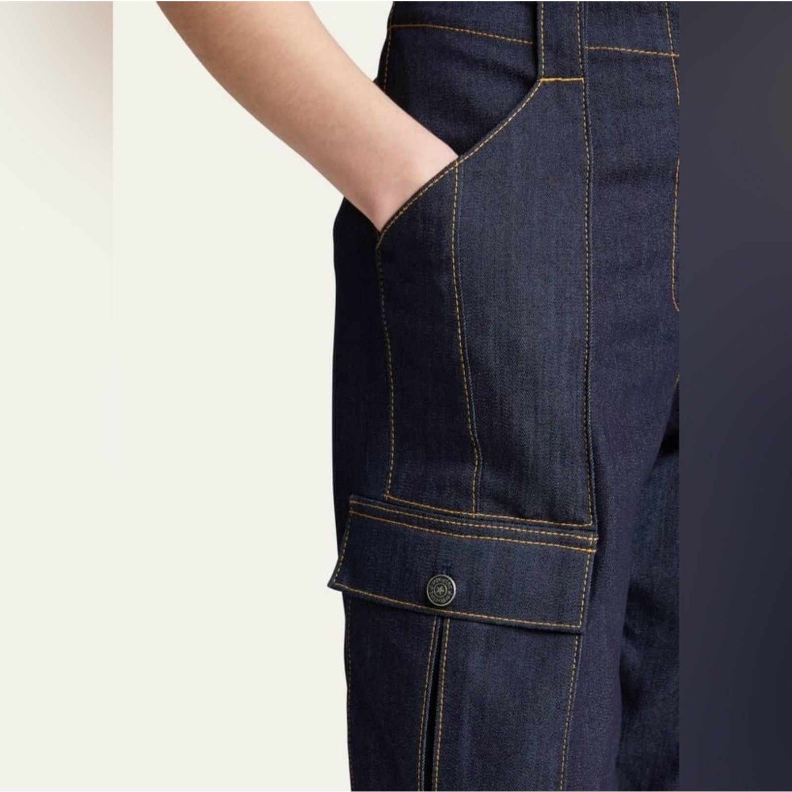 Cinq a Sept 5a7 Cinq a Sept Kelly Cargo Denim Stitching Jogger Size 6 Size 29" - 6 Thumbnail