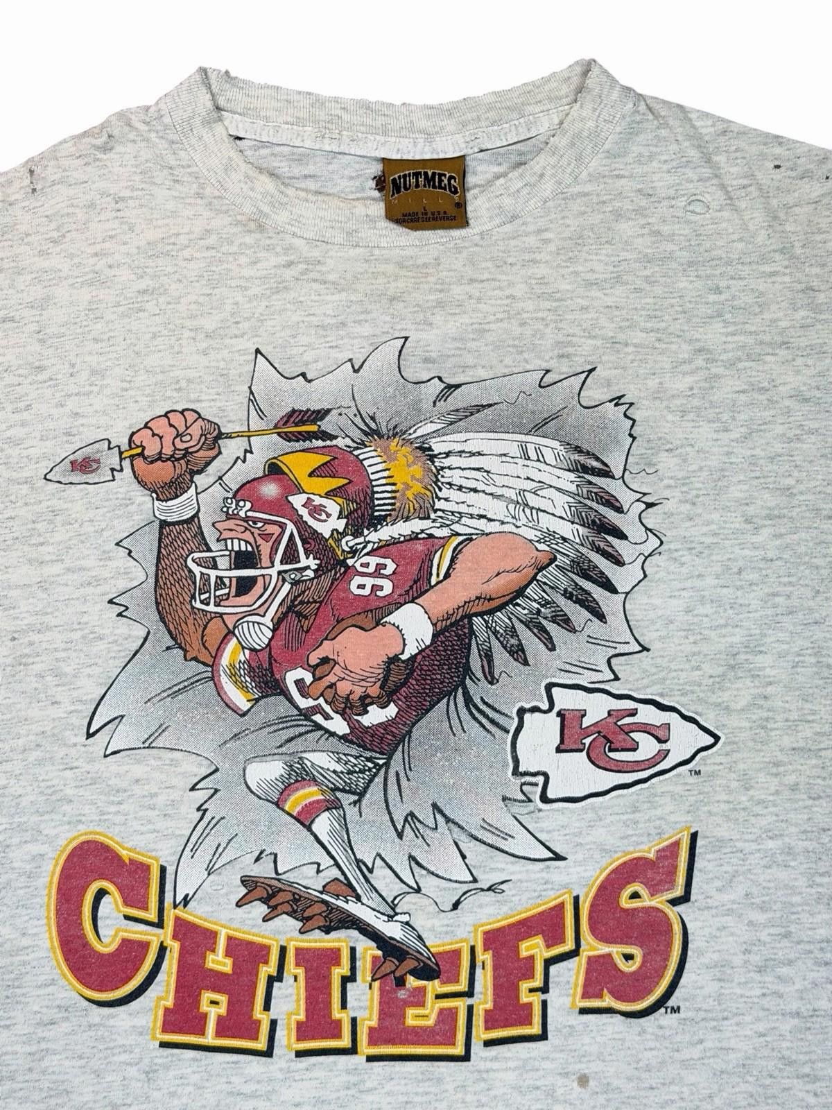 Nutmeg 1990s Kansas City Chiefs #99 Nutmeg Mills Jack Davis Shirt L Size US L / EU 52-54 / 3 - 5 Thumbnail