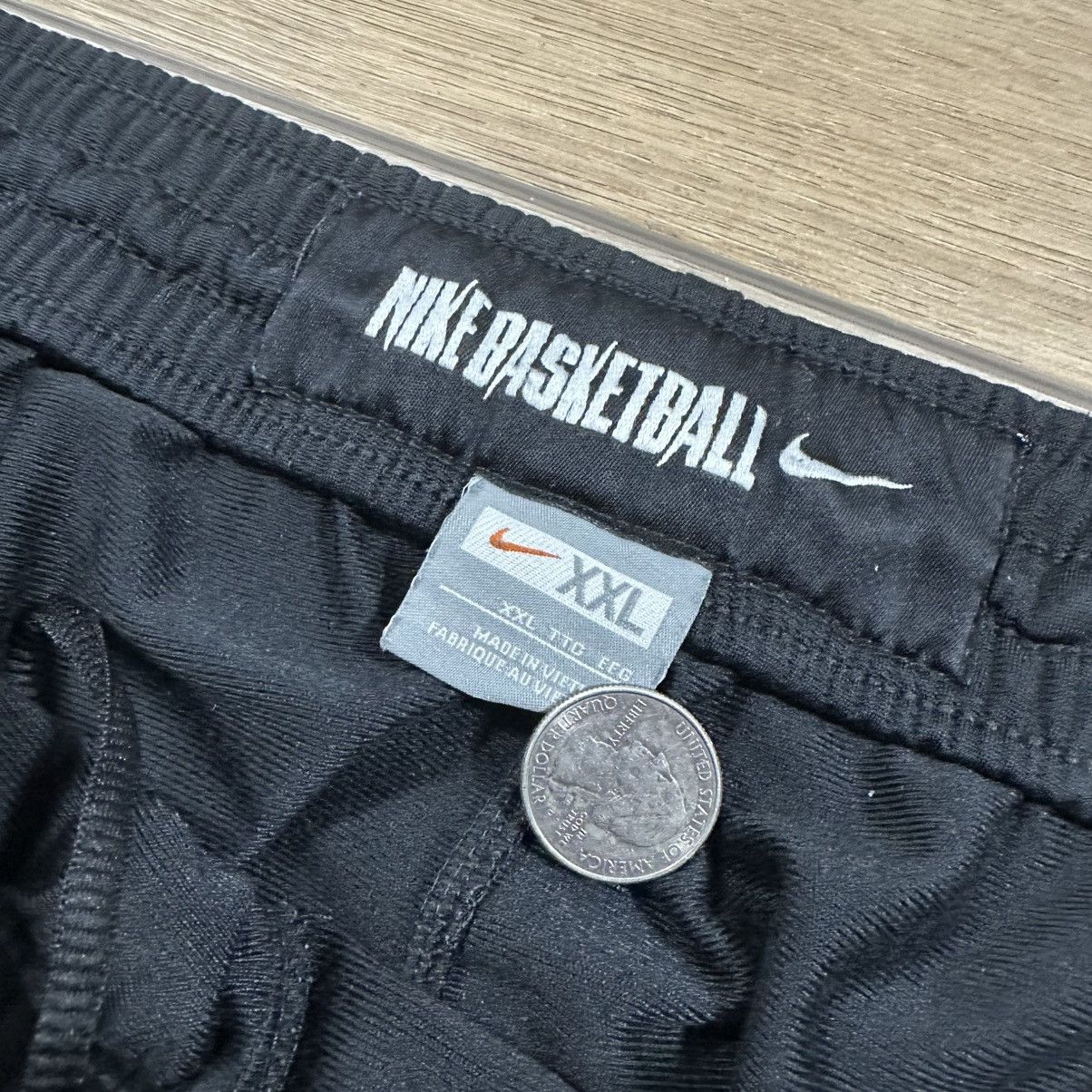 Nike Vintage 2000s Y2K Nike Black Striped Wide Leg Track Pants Size US 35 - 5 Thumbnail