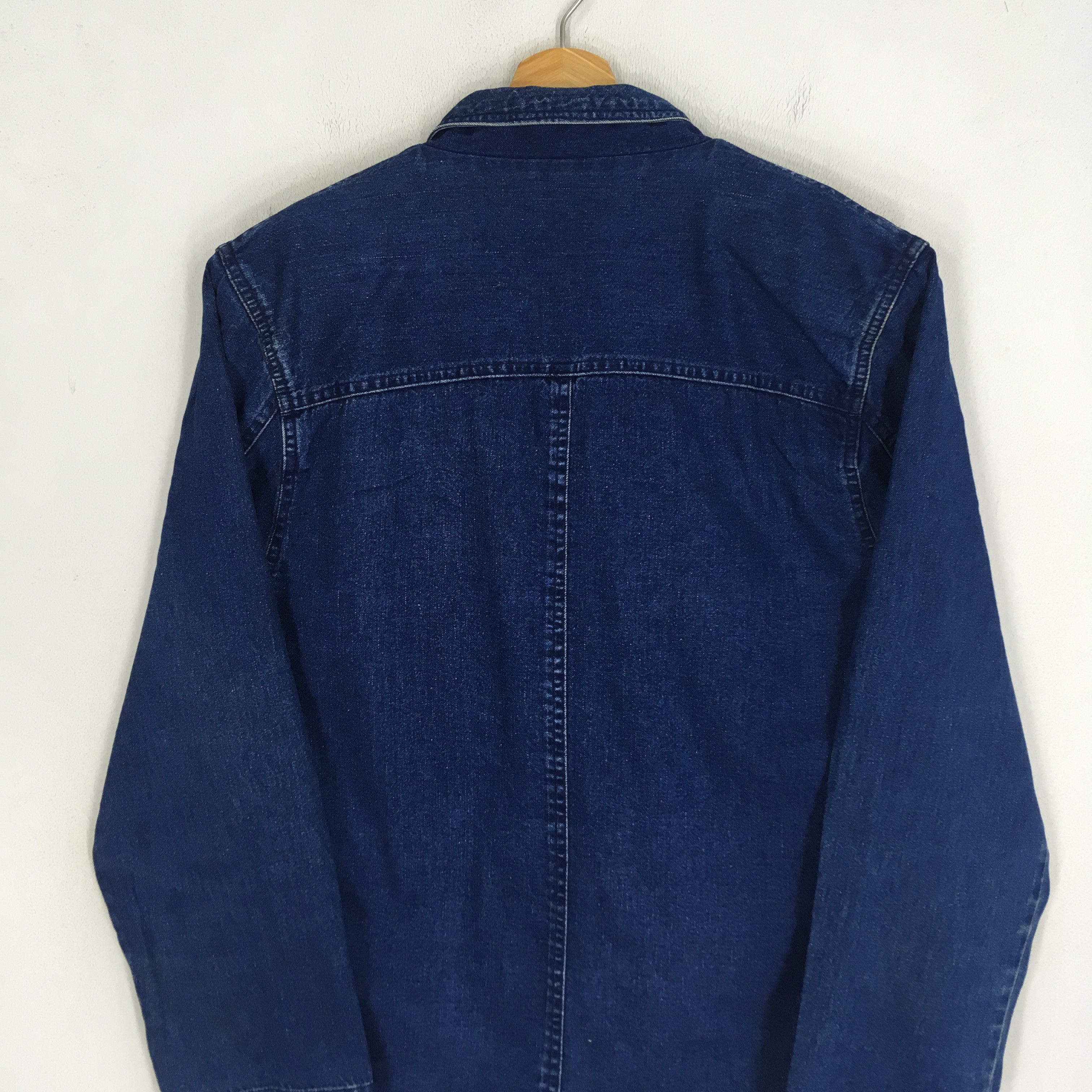 Japanese Brand Vintage 90's Hero Man Denim Worker Jacket Indigo Blue Size US M / EU 48-50 / 2 - 8 Thumbnail
