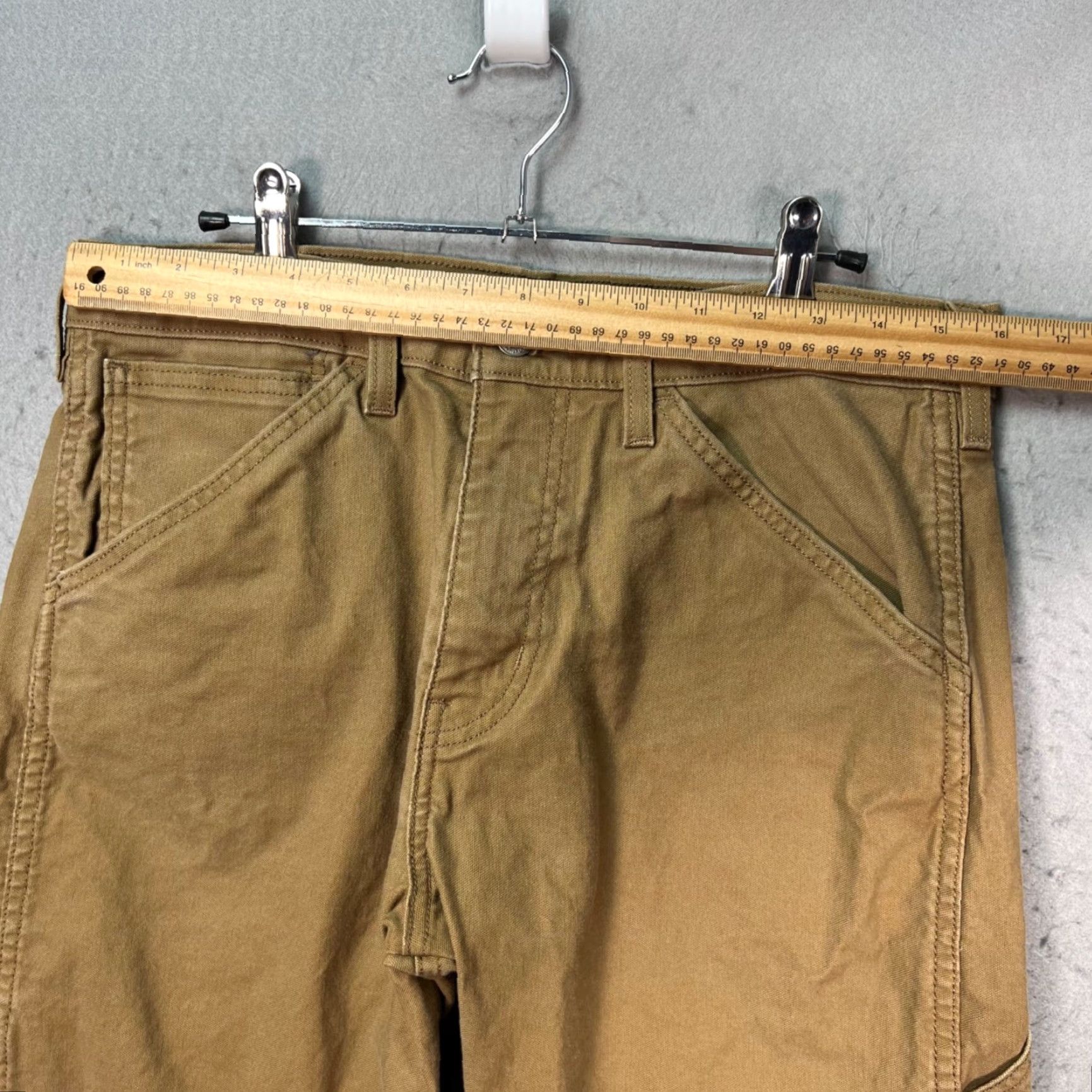 Levi's Levi's Mens 32x32 Workwear Fit Tan Pants Cotton Blend Durable Casual Carpenter 5-Pocket Straight Regular Size US 32 / EU 48 - 6 Thumbnail