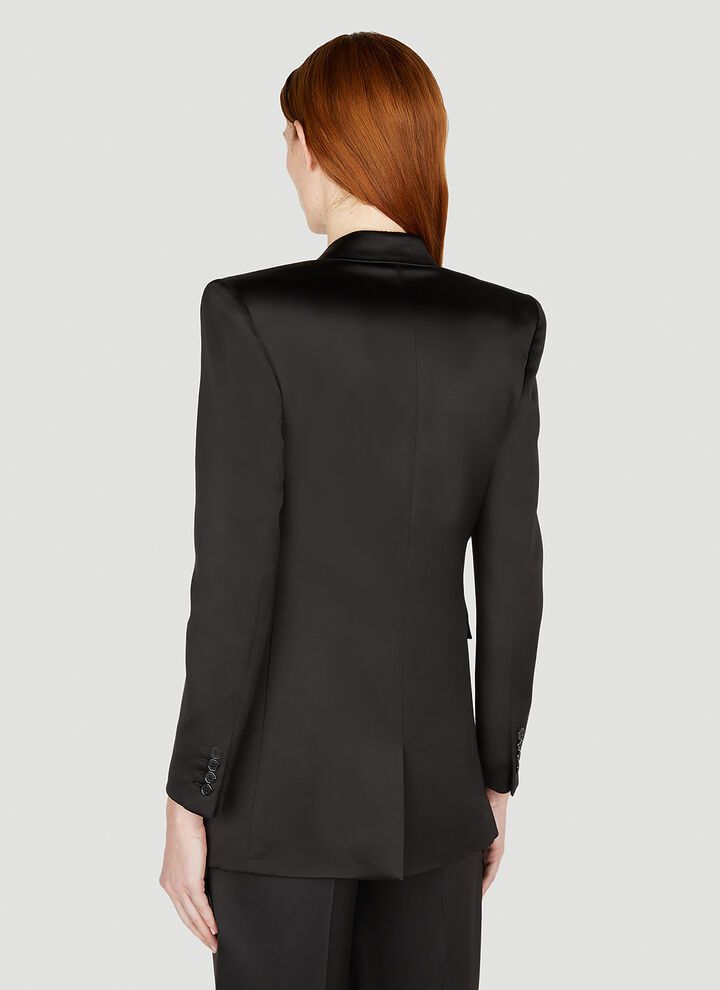 Saint Laurent Paris o1bcso1str1224 Jacket In Silk Satin in Black Size XS / US 0-2 / IT 36-38 - 4 Thumbnail