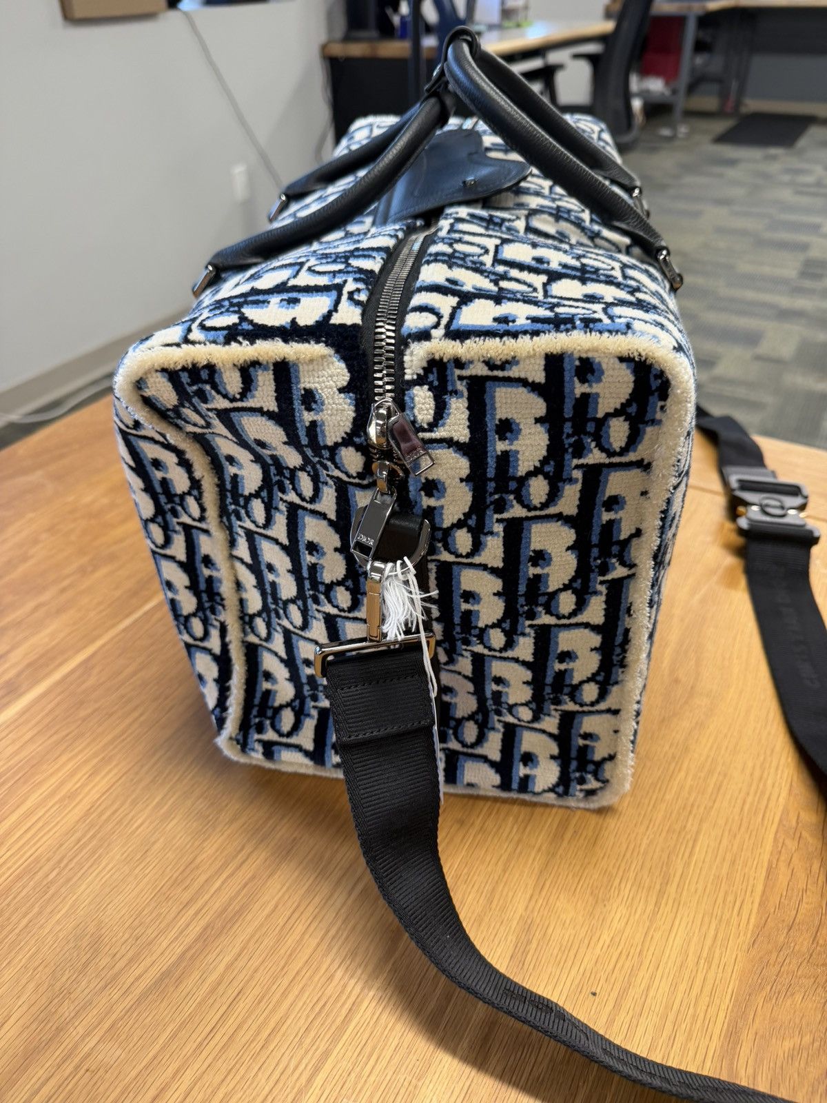 Christian Dior Monsieur Christian Dior Duffle Bag Large Blue Logo Rare Size ONE SIZE - 10 Thumbnail