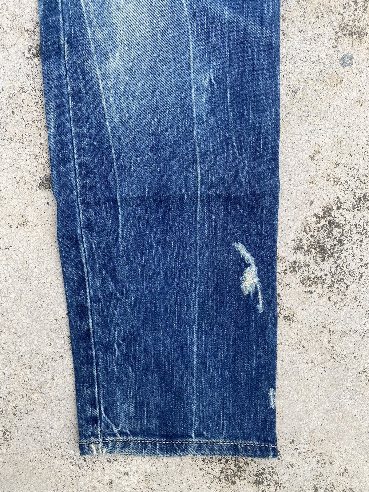 Designer × Diesel Diesel Distressed Claw Mark Faded Denim Jeans Size US 30 / EU 46 - 12 Thumbnail