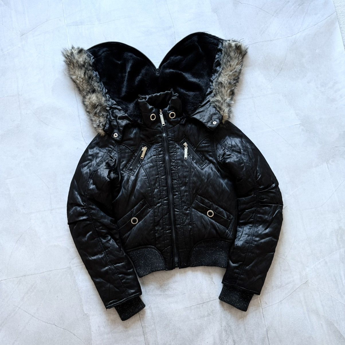 If Six Was Nine 00s LGB If Six Was Nine Style Multi Pocket Faux Fur Jacket Size XS / US 0-2 / IT 36-38 - 1 Thumbnail