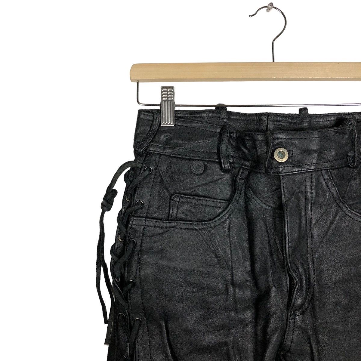 Genuine Leather Rare Bondage Riot Riot Genuine Leather Pants Easy Rider Usa Size US 28 / EU 44 - 6 Thumbnail