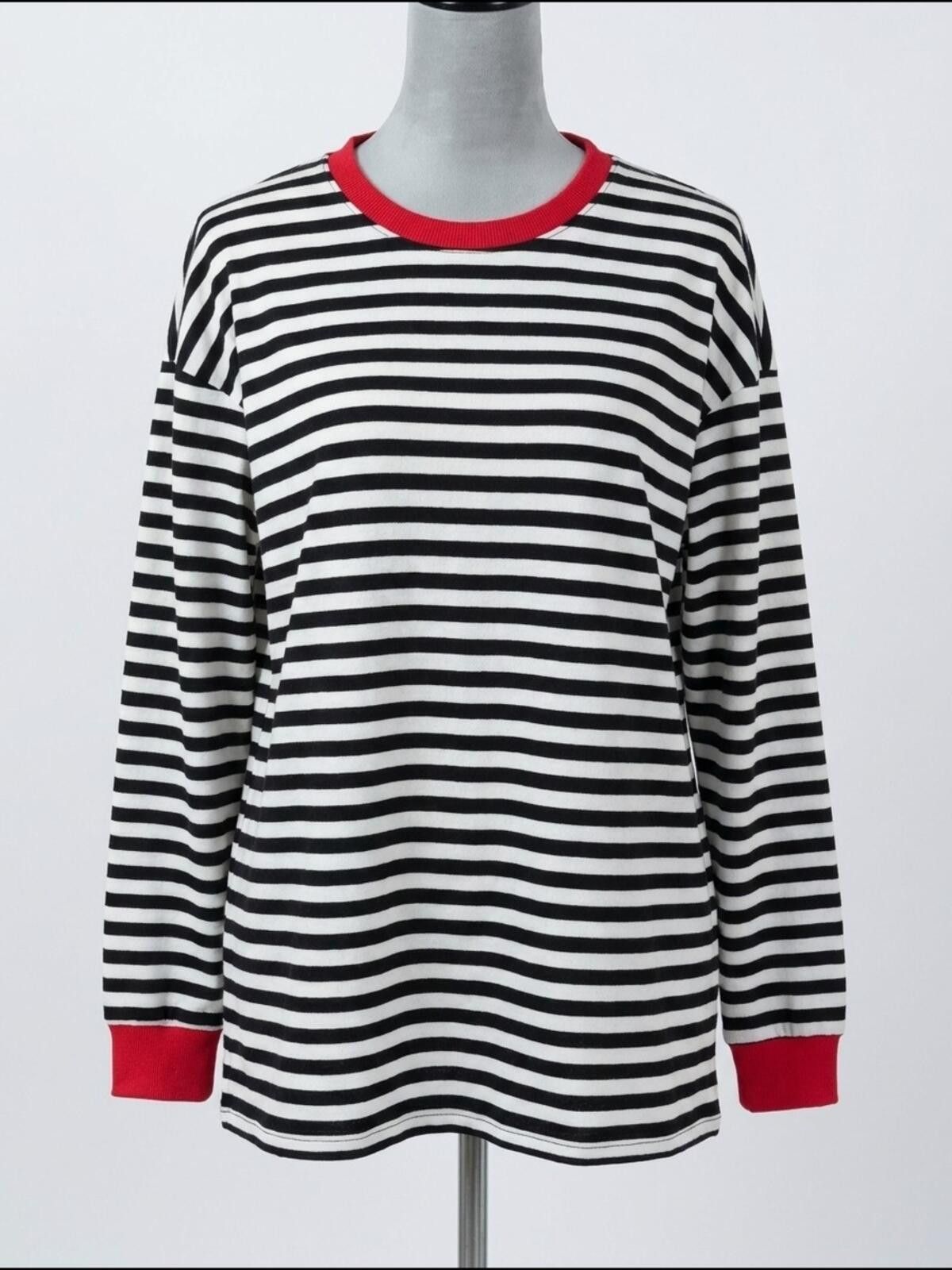 Other Striped Long Sleeve Tee with Red Trim Size L / US 10 / IT 46 - 1 Thumbnail
