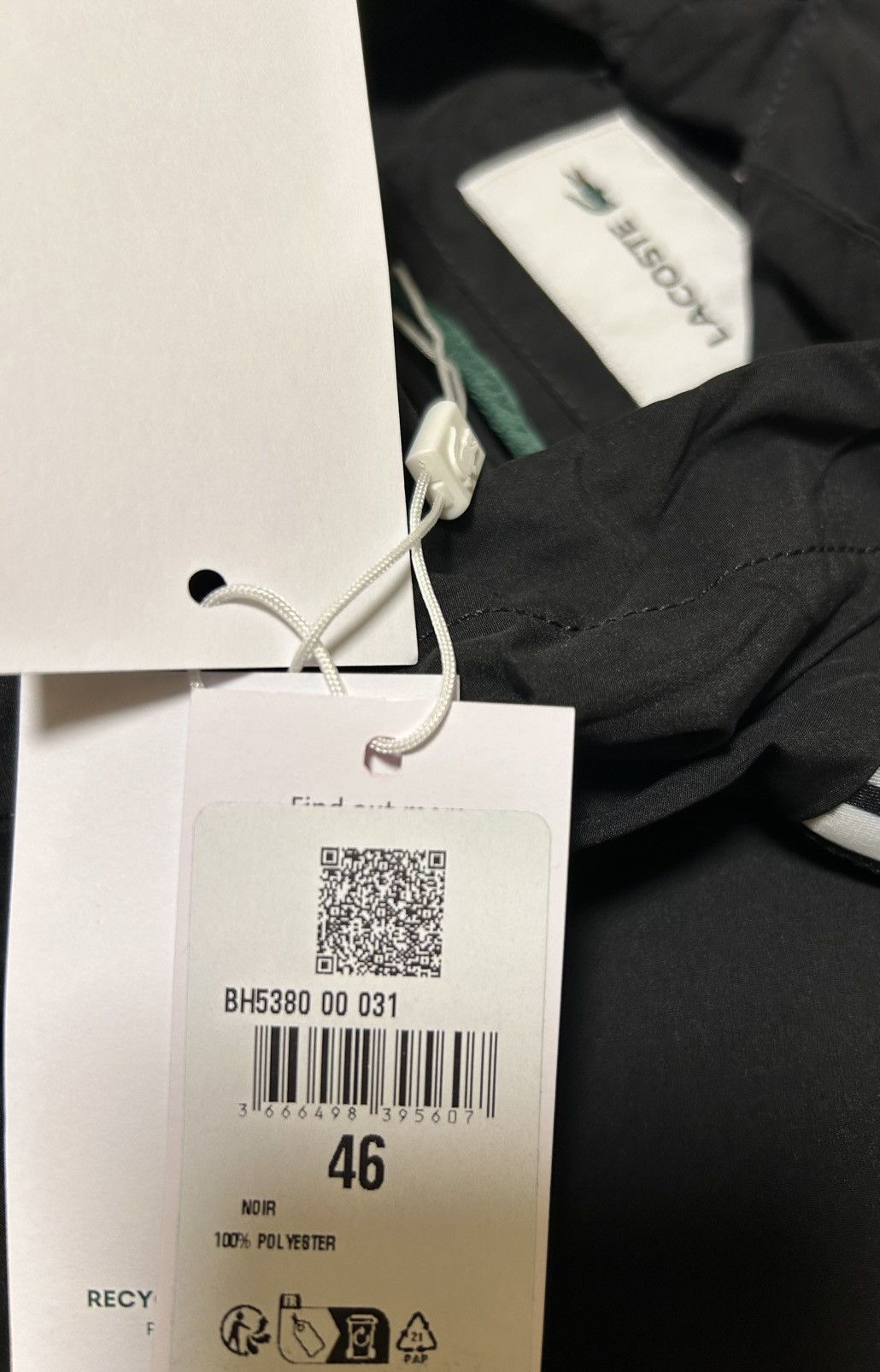 Lacoste Black lacoste windbreaker Size US S / EU 44-46 / 1 - 7 Thumbnail