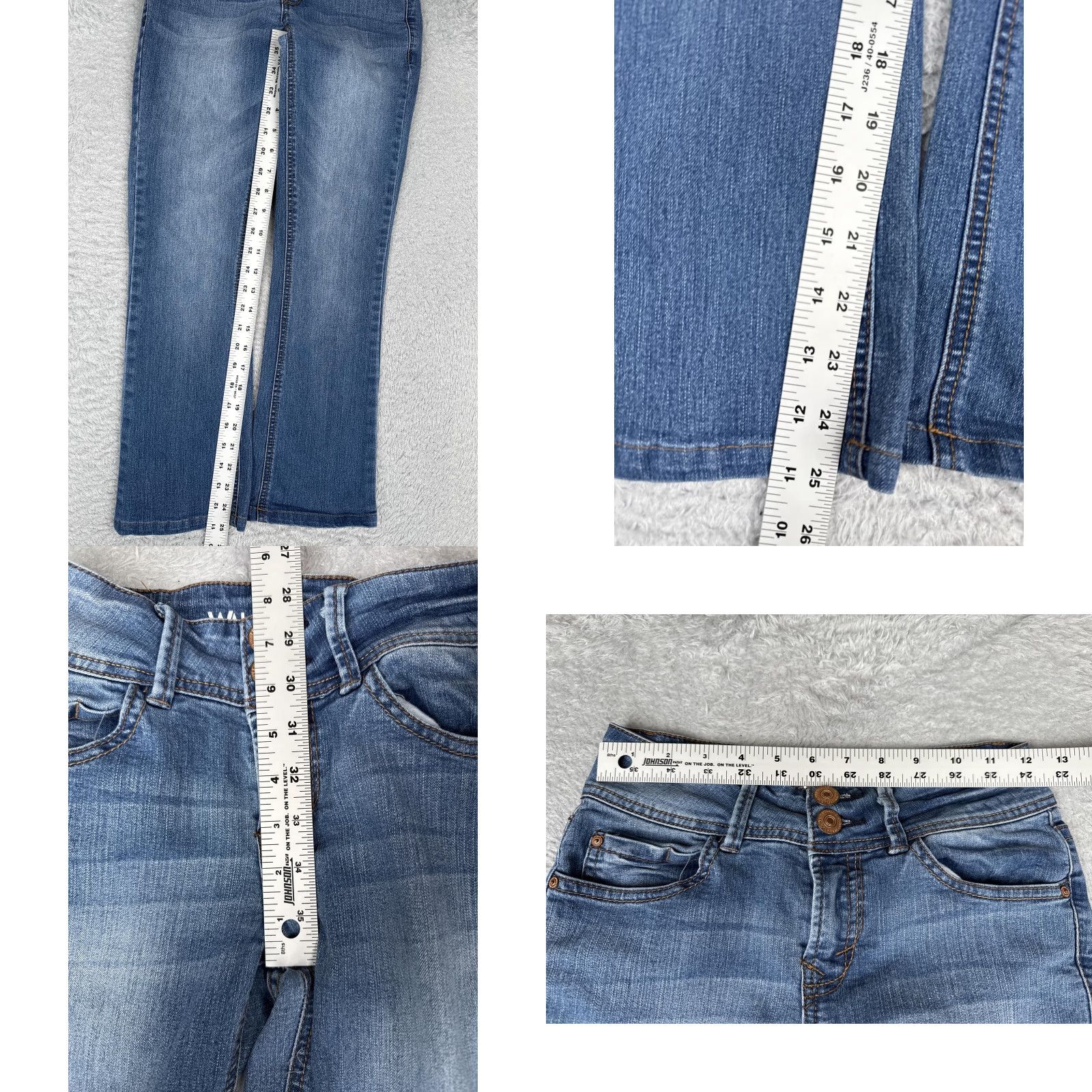 Vintage Wallflower Jeans Womens 0 Regular Blue Luscious Curvy Fit Bootcut Stretch Denim Size 25" / US 0 / IT 36 - 8 Thumbnail