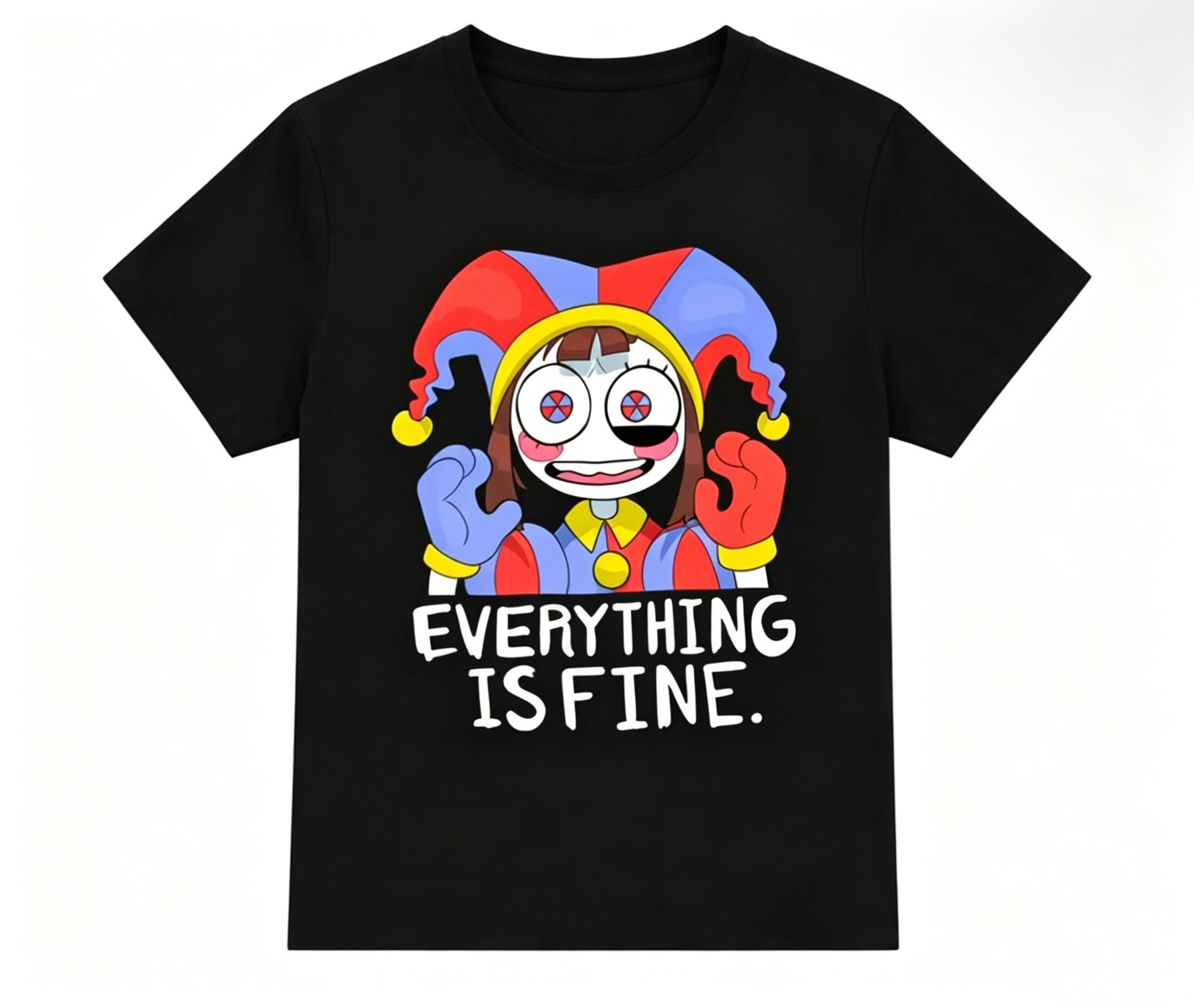 Japanese Brand Creative Clown Everything is Fine Eye Catching T-Shirt Size US L / EU 52-54 / 3 - 1 Thumbnail