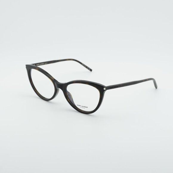 Saint Laurent Paris Saint Laurent SL833 002 Eyeglasses Dark Havana 55mm Square Size ONE SIZE - 3 Thumbnail