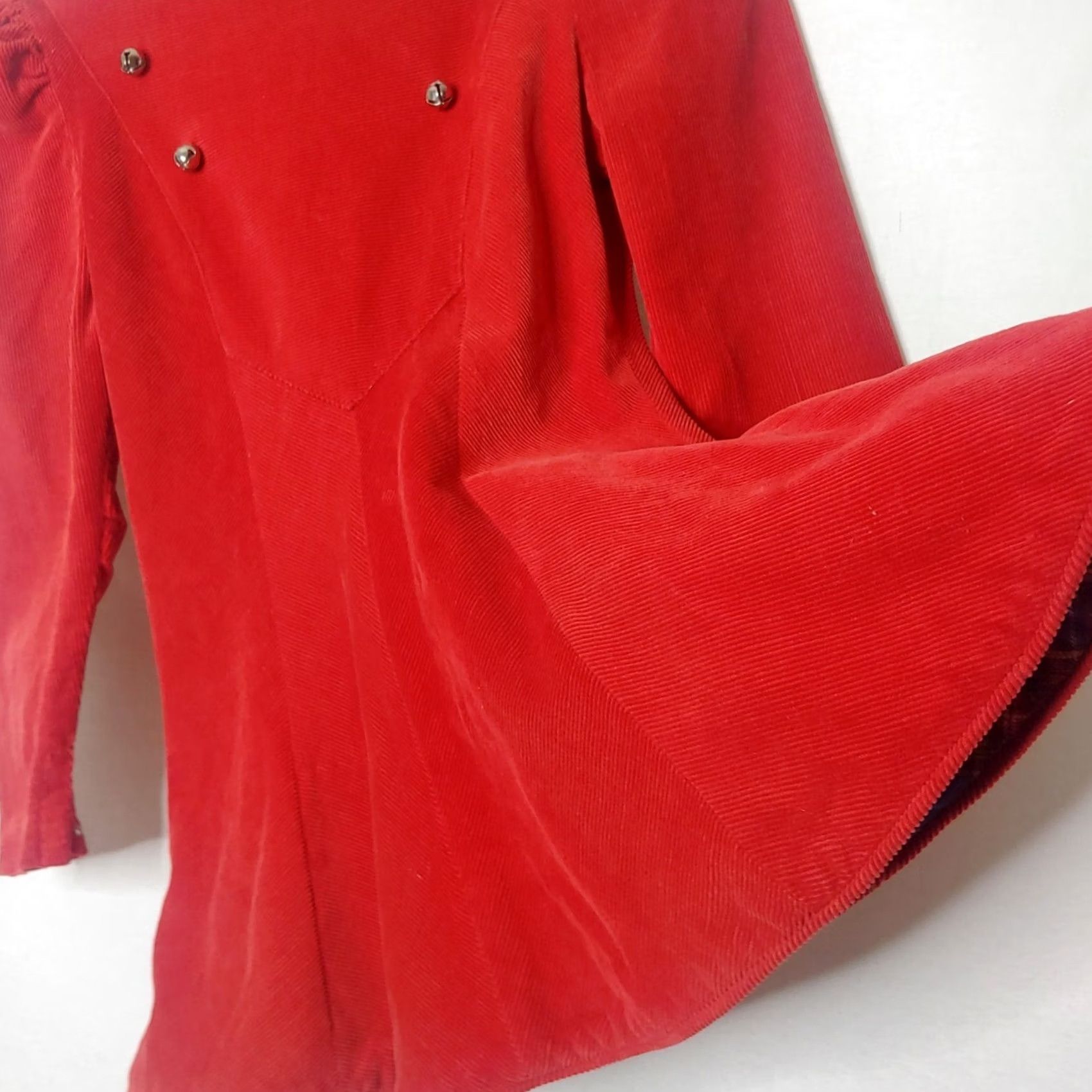 Hudson VINTAGE J L HUDSON CALIFORNIA FASHIONS Girls Dress Red Corduroy Bells Zip 40s/50s Christmas Party Girls Size ONE SIZE - 3 Thumbnail