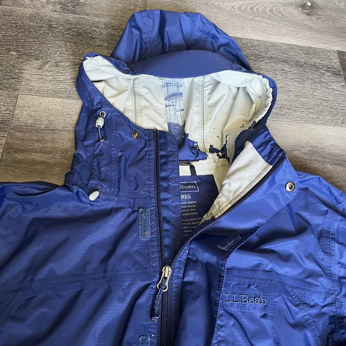 L.L. Bean × Vintage Vintage L.L. Bean Men’s Trail Model Hooded Rain Jacket Zip Size US S / EU 44-46 / 1 - 8 Thumbnail