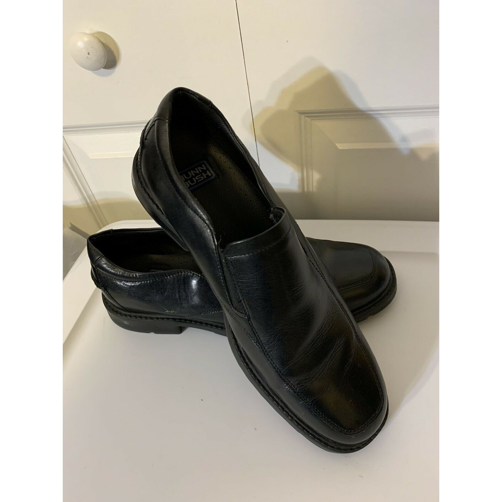 Nunn Bush NUNN BUSH Black Leather Slip On Dress Loafers Shoes 81115-00 Size US 9 / EU 42 - 9 Thumbnail