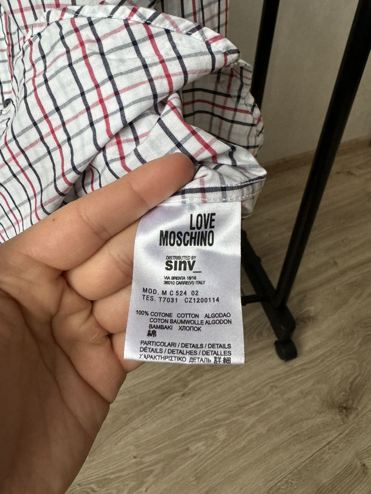 Moschino Love Moschino Check Print Pocket Button Up Shirt Size US S / EU 44-46 / 1 - 5 Thumbnail